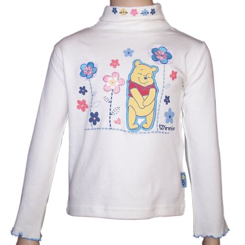 Sous-Pull col roul� Winnie L'ourson �cru